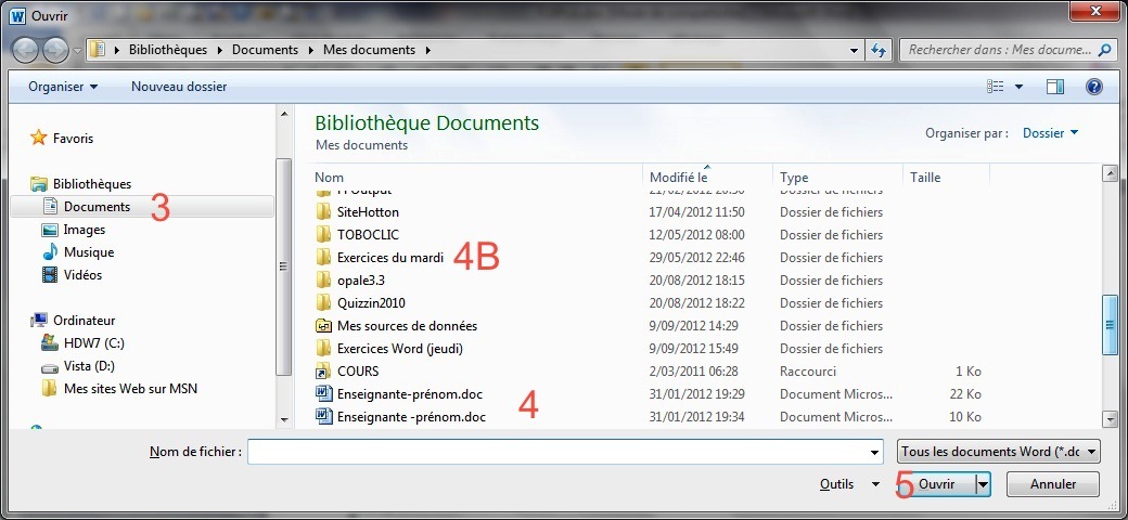 Module 1 Initiation  Ouvrir un document déjà créé